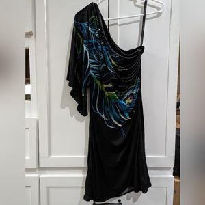 Size 4 Bisou Bisou one shoulder dress.
